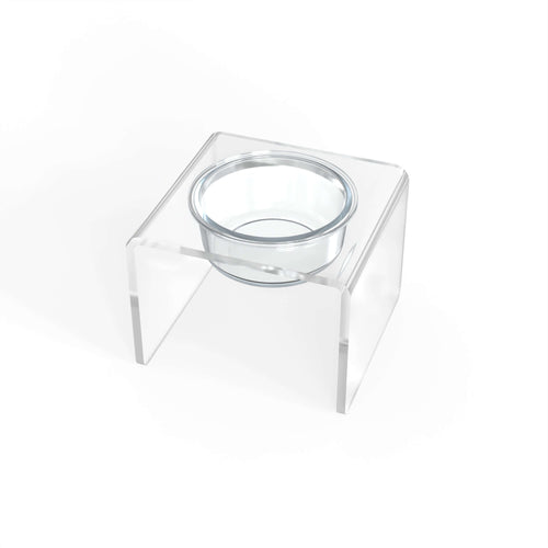 Modern Acrylic Glass Bowl Feeders, Standard Style, Single Bowl
