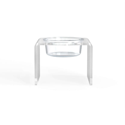 Modern Acrylic Glass Bowl Feeders, Standard Style, Single Bowl