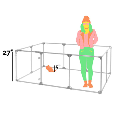 27" (69 cm) Tall Large Lucidium Pet Pen.