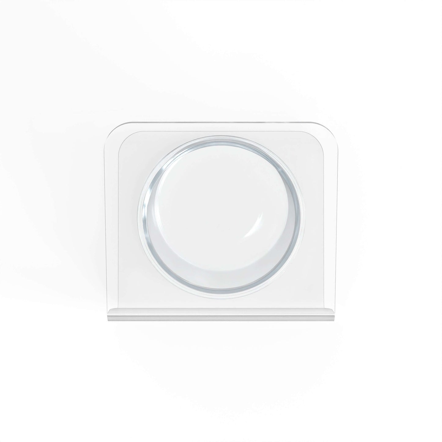 Modern Acrylic Glass Bowl Feeders, Angled Style, Single Bowl