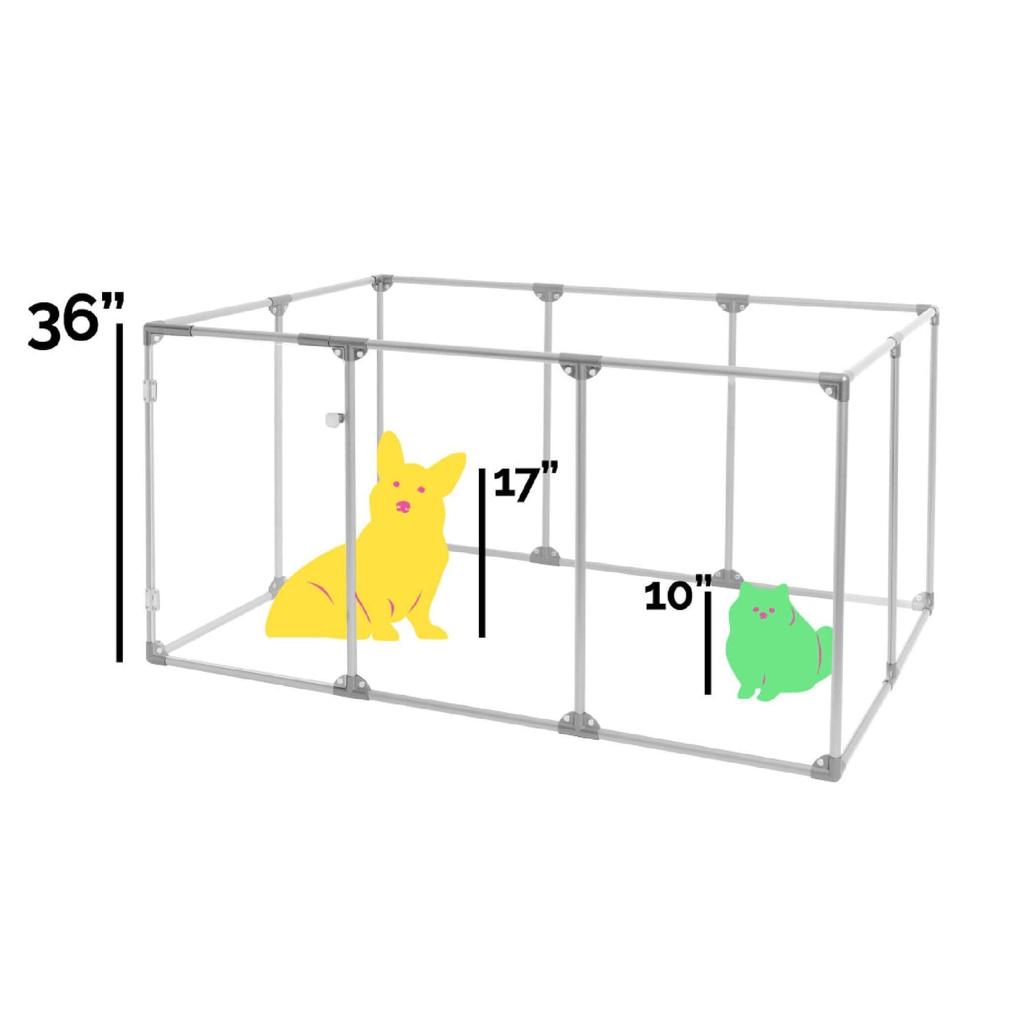 36" (91 cm) Tall Large Lucidium Pet Pen.