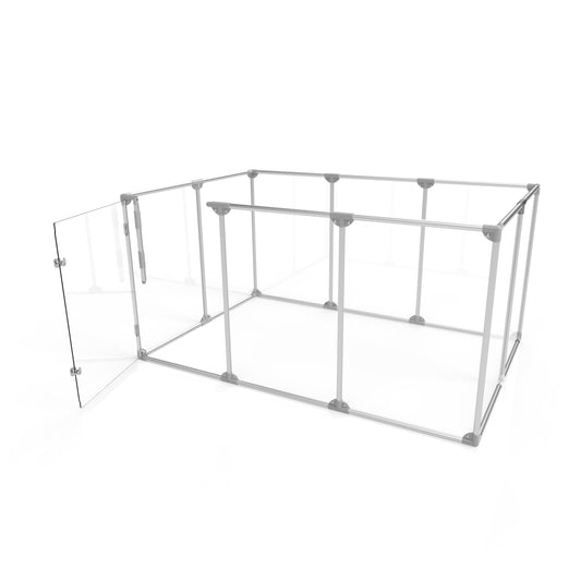36" Tall Large Lucidium Pet Pen, SILVER - (Unused Return)