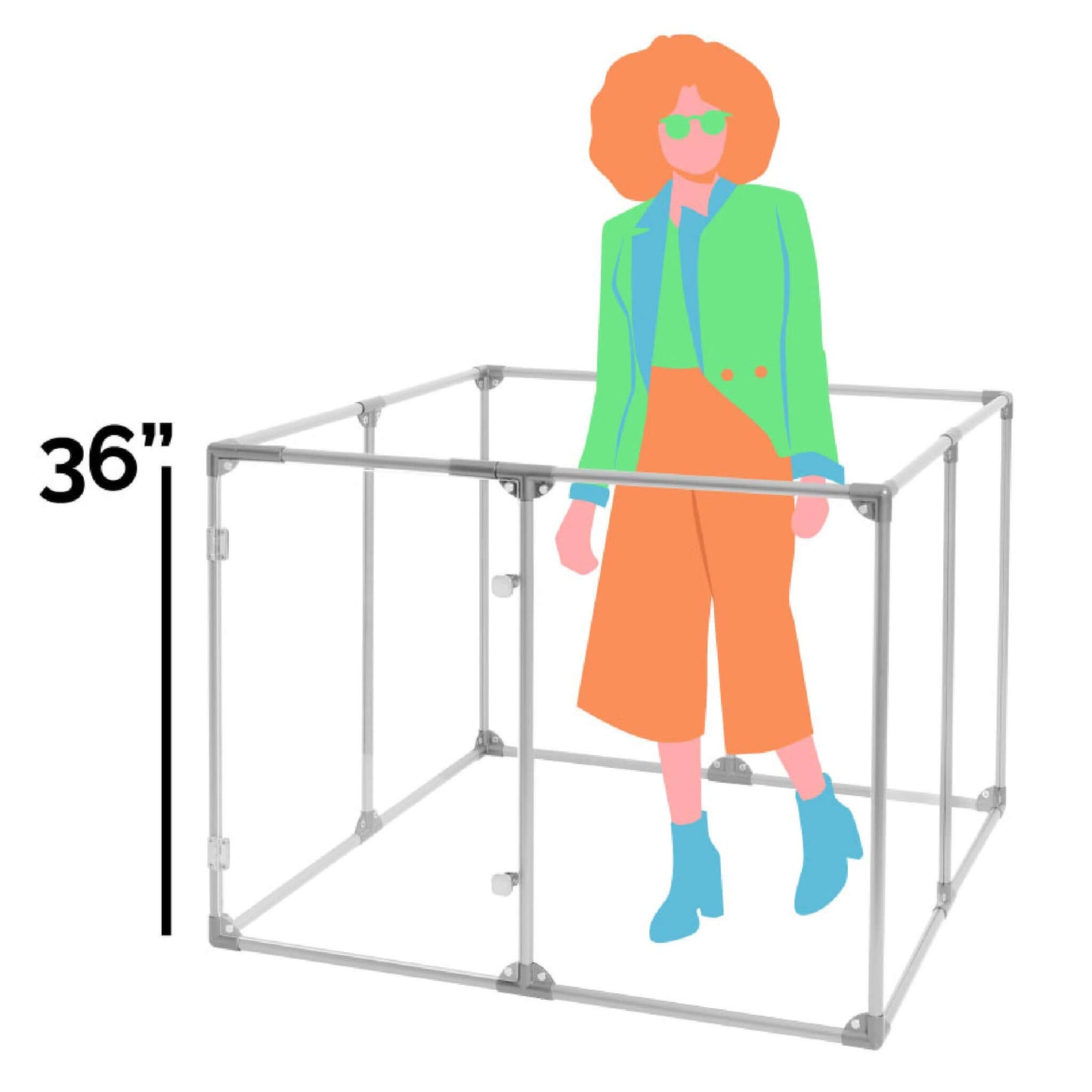 36" Tall Medium Lucidium Pet Pen