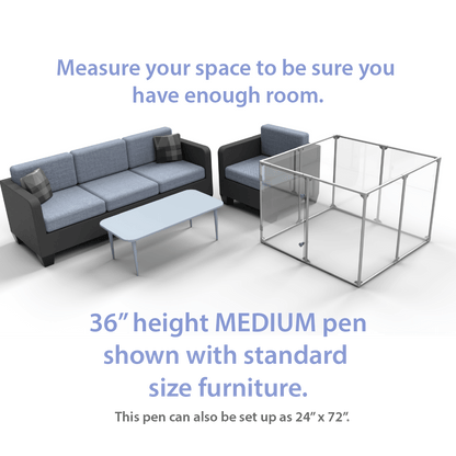 36" Tall Medium Lucidium Pet Pen