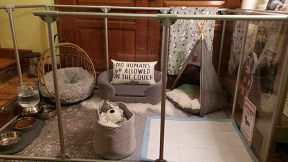 36" Tall Large Lucidium Pet Pen, GUNMETAL - (Unused Return)