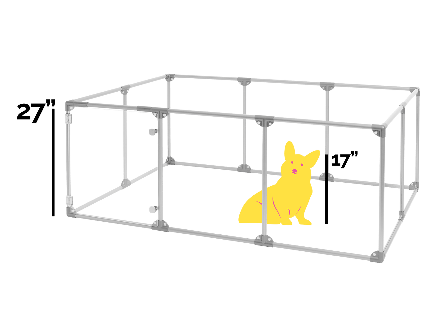 27" (69 cm) Tall Large Lucidium Pet Pen.