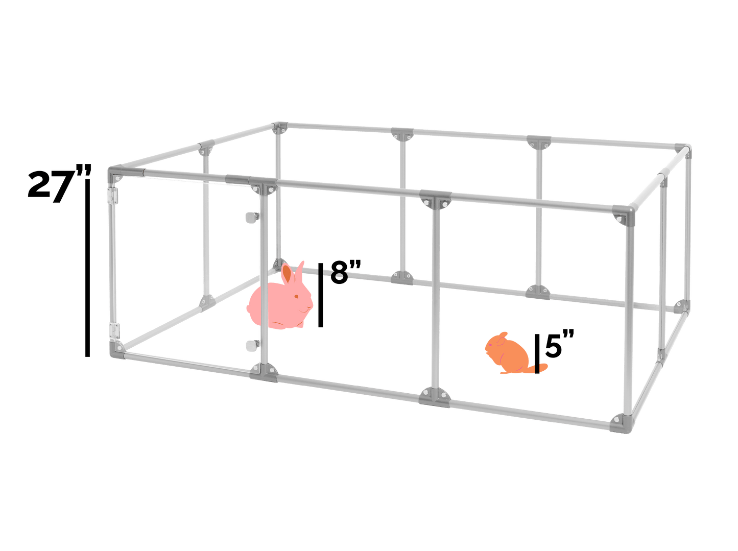 27" (69 cm) Tall Large Lucidium Pet Pen.