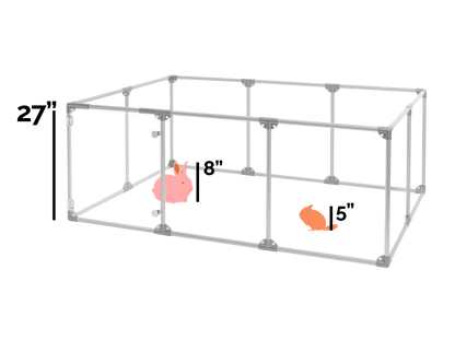 27" (69 cm) Tall Large Lucidium Pet Pen.