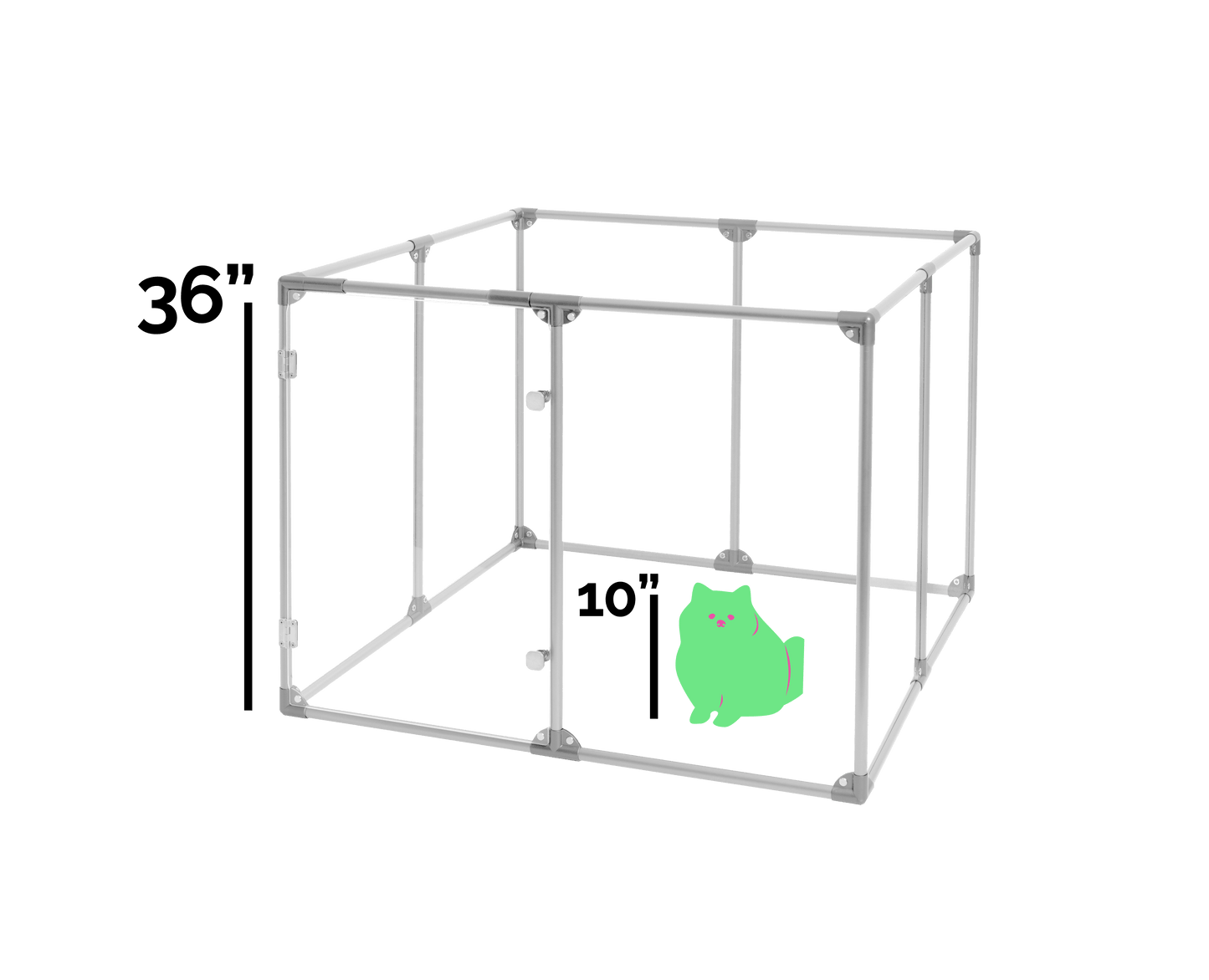 36" (91 cm) Tall Medium Lucidium Pet Pen.