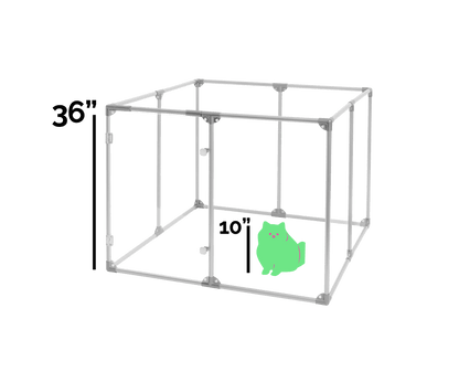 36" (91 cm) Tall Medium Lucidium Pet Pen.