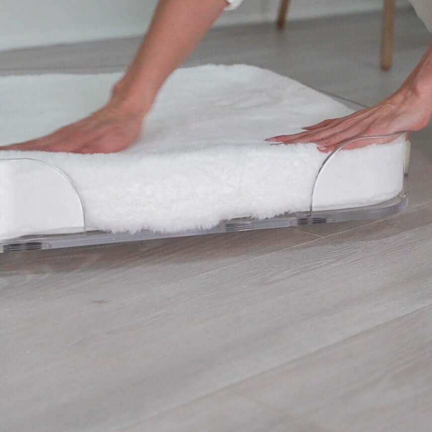 Modern Acrylic Dog Bed with Memory Foam Cushion